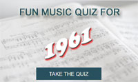 Take our fun music quiz for 1961
